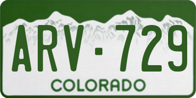 CO license plate ARV729