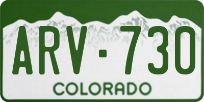 CO license plate ARV730