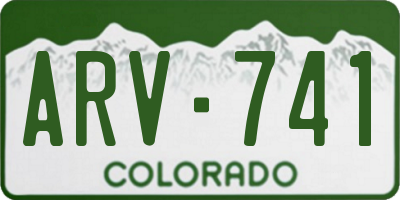 CO license plate ARV741