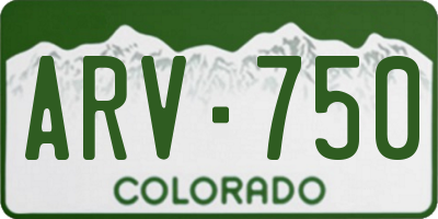 CO license plate ARV750