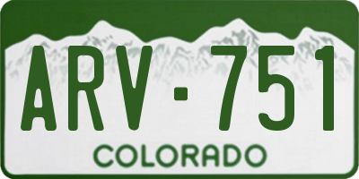 CO license plate ARV751