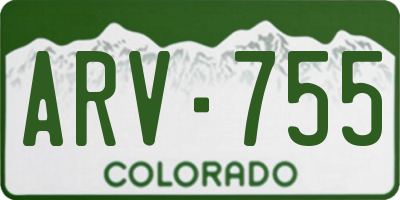 CO license plate ARV755