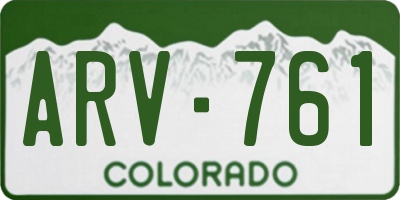 CO license plate ARV761