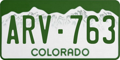 CO license plate ARV763