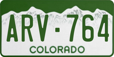 CO license plate ARV764