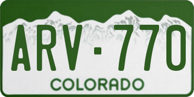 CO license plate ARV770