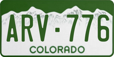 CO license plate ARV776