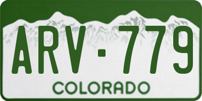 CO license plate ARV779
