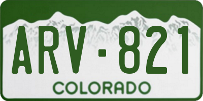 CO license plate ARV821