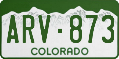 CO license plate ARV873