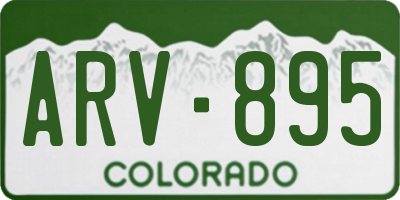 CO license plate ARV895