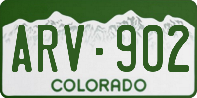 CO license plate ARV902