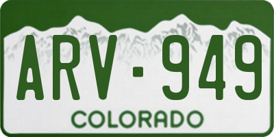 CO license plate ARV949
