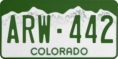 CO license plate ARW442