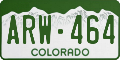 CO license plate ARW464