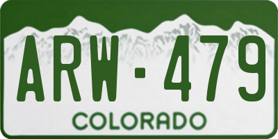 CO license plate ARW479