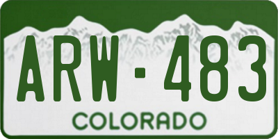 CO license plate ARW483