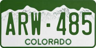 CO license plate ARW485