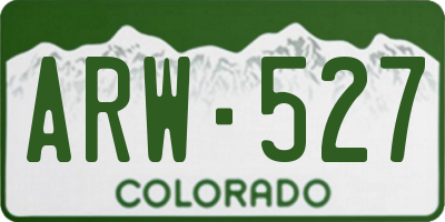 CO license plate ARW527