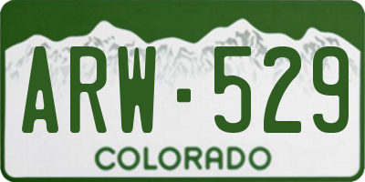CO license plate ARW529