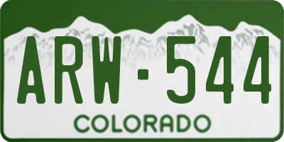 CO license plate ARW544