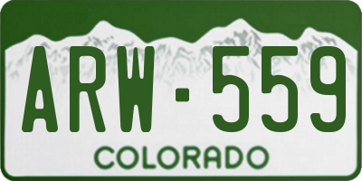 CO license plate ARW559