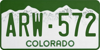 CO license plate ARW572