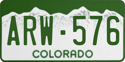 CO license plate ARW576