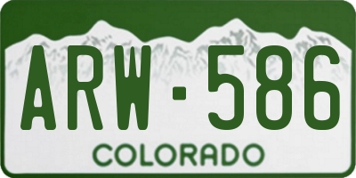 CO license plate ARW586