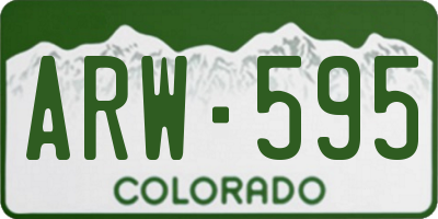 CO license plate ARW595