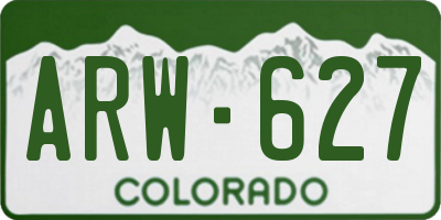 CO license plate ARW627