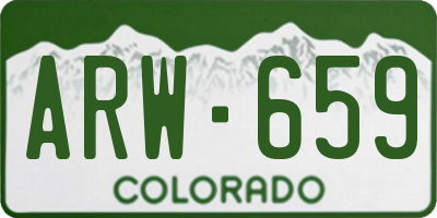 CO license plate ARW659