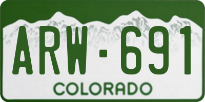 CO license plate ARW691