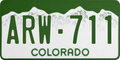 CO license plate ARW711