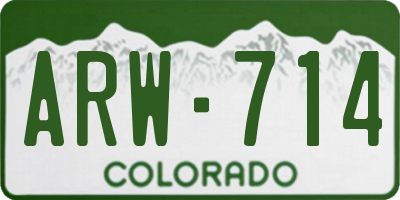 CO license plate ARW714