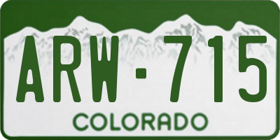 CO license plate ARW715