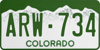 CO license plate ARW734