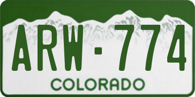 CO license plate ARW774
