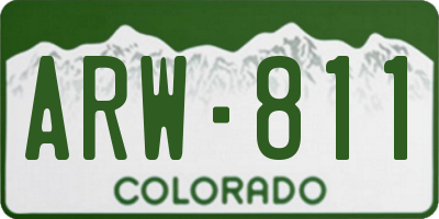 CO license plate ARW811