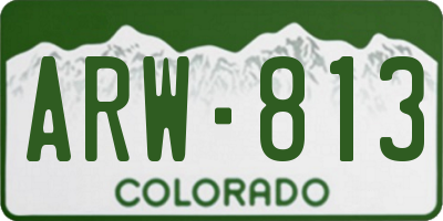CO license plate ARW813