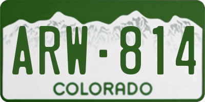 CO license plate ARW814
