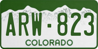 CO license plate ARW823