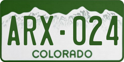 CO license plate ARX024