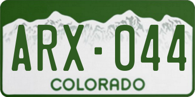 CO license plate ARX044