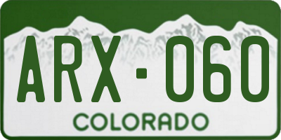 CO license plate ARX060