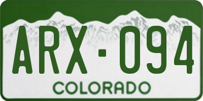 CO license plate ARX094