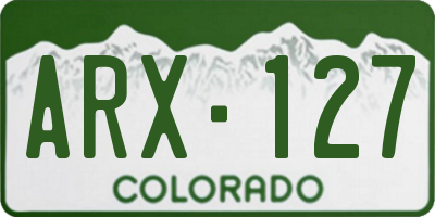 CO license plate ARX127