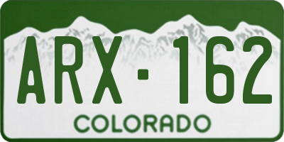 CO license plate ARX162