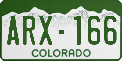 CO license plate ARX166