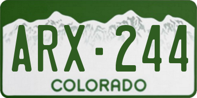 CO license plate ARX244